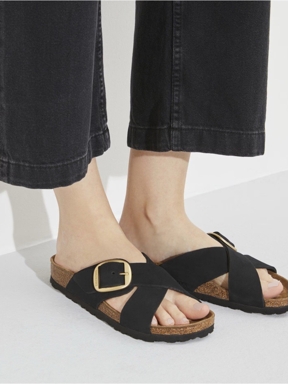 BIRKENSTOCK Siena big buckle black patent sandals shoes women’s eur 38 new - Picture 10 of 10